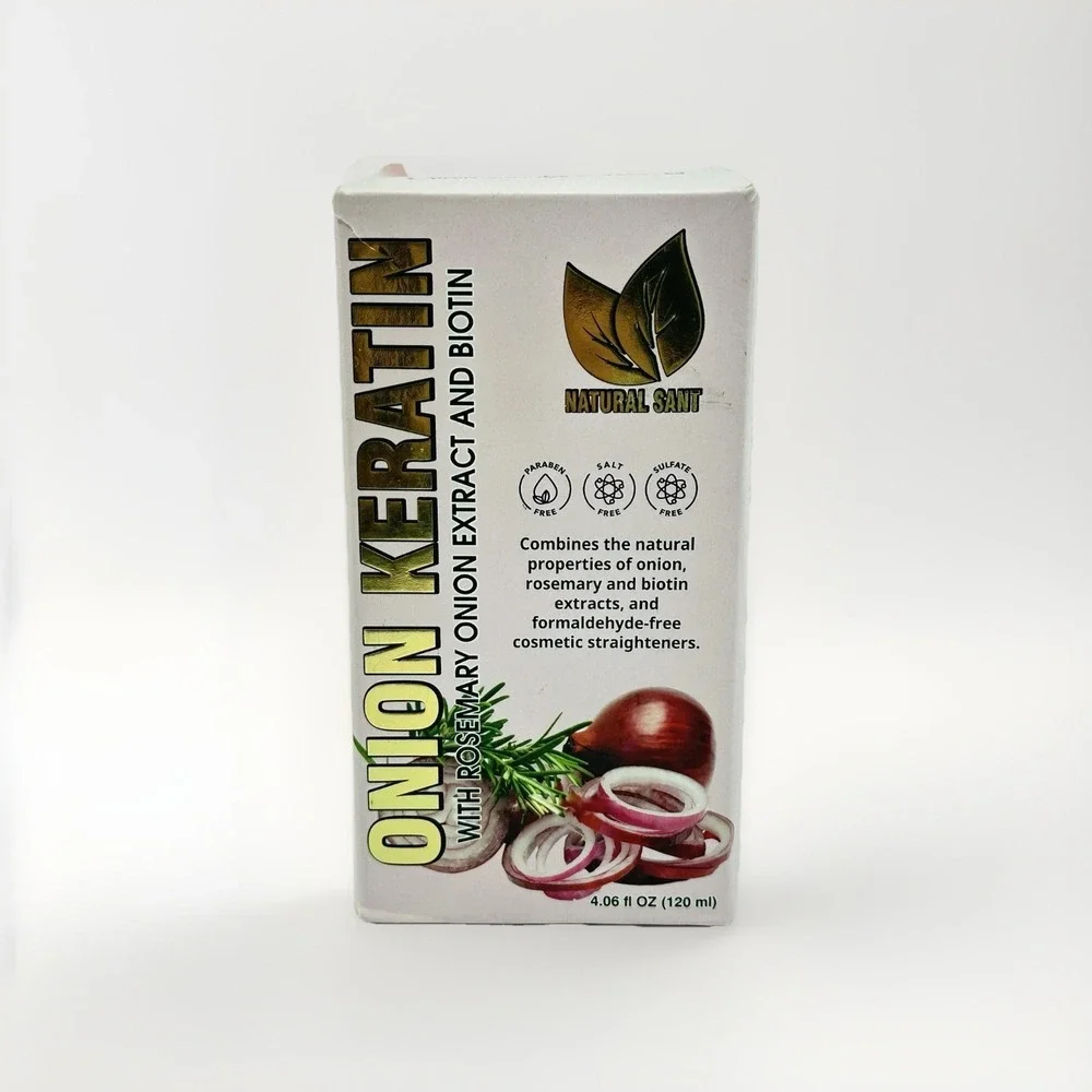 Natural Sant Onion Keratin Hair Treatment Set Shampoo + Treatment 120ml NIB
